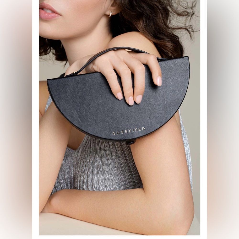 Rosefield Jewellery Travel Case Black Half-Moon